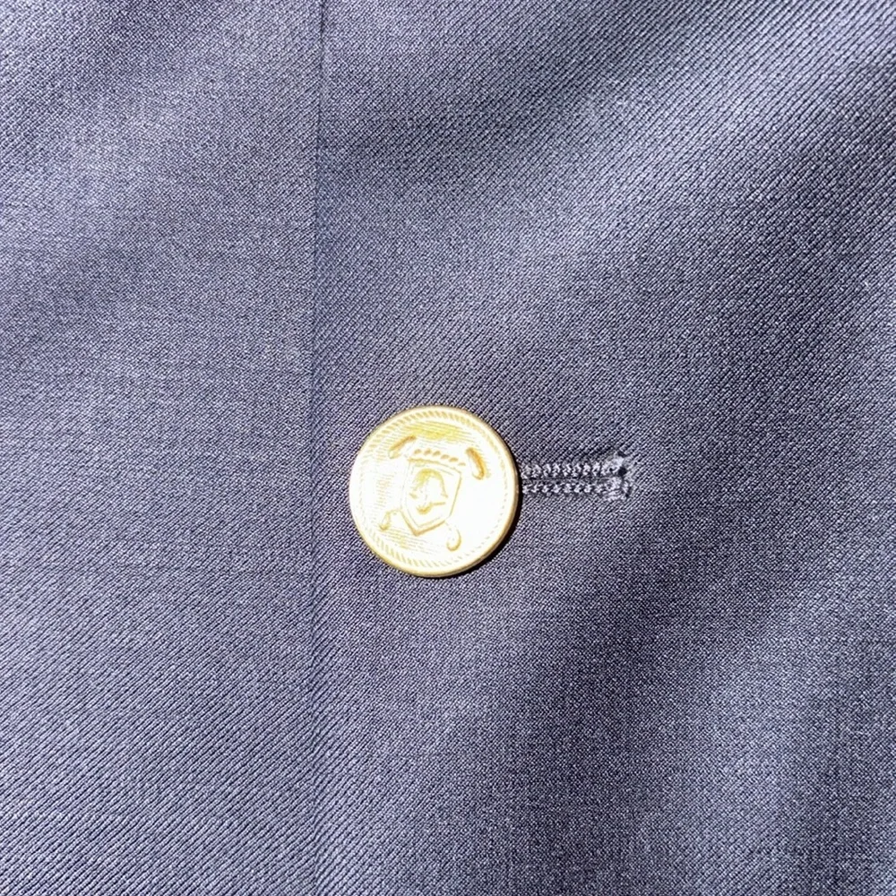 Lauren Ralph Lauren Men’s 46L Navy Wool Blazer Sport Coat Gold Buttons